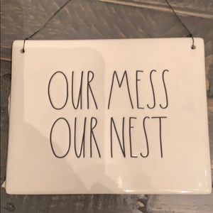 Rae Dunn OUR MESS OUR NEST hanger